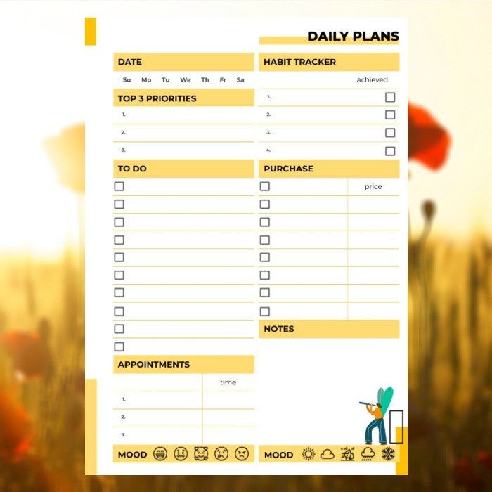 

Kertas Paperiko Daily Planner Loose Leaf A5 6 Lubang Nb45S