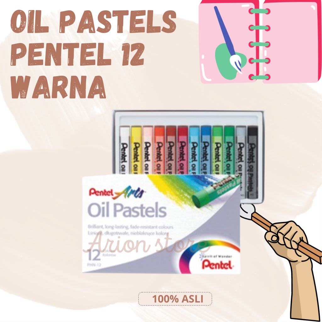 

[ARION STORE] Crayon Oil Pastels PHN - 12/ 16/ 25/ 36 Warna Pentel / Crayon Pentel 12/ 16/ 25/ 36 Warna [SET]