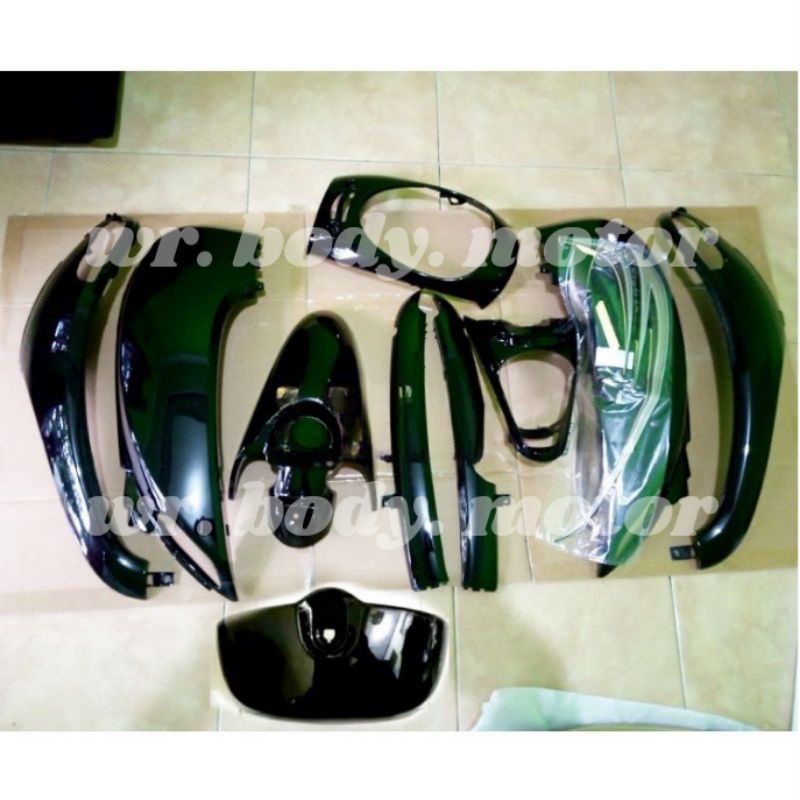 Body Halus Scoopy Fi 2015 2016 Full Set Bodi Halus Warna Hitam Putih Cream Merah