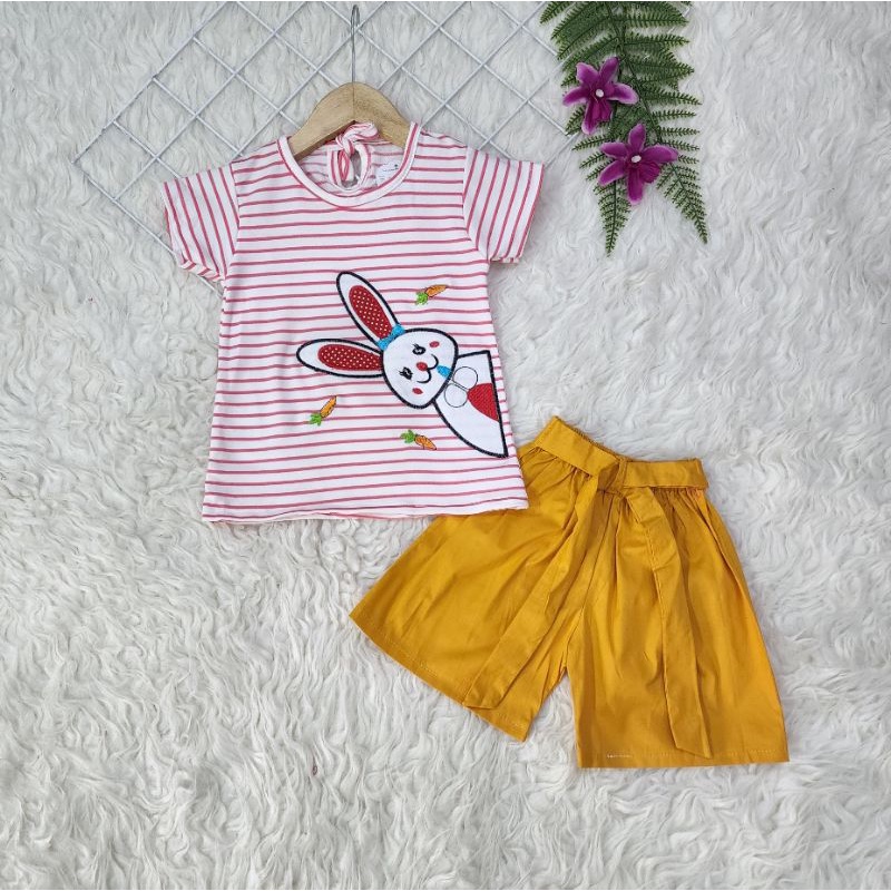 Baju anak perempuan Set Celana Rabbit