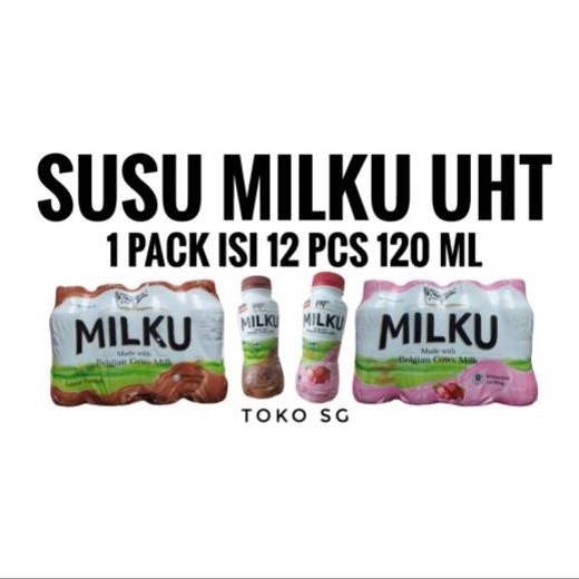 

MILKU SUSU UHT [ 1 pack / dus isi 12 botol 200 ml ]