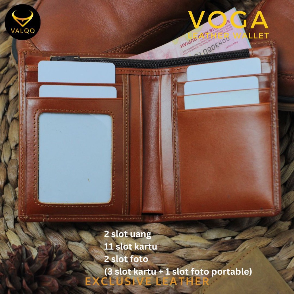 [VALQO] Dompet VOGA Kulit Sapi CH Crazy Horse Cowok Pria Laki bisa COD