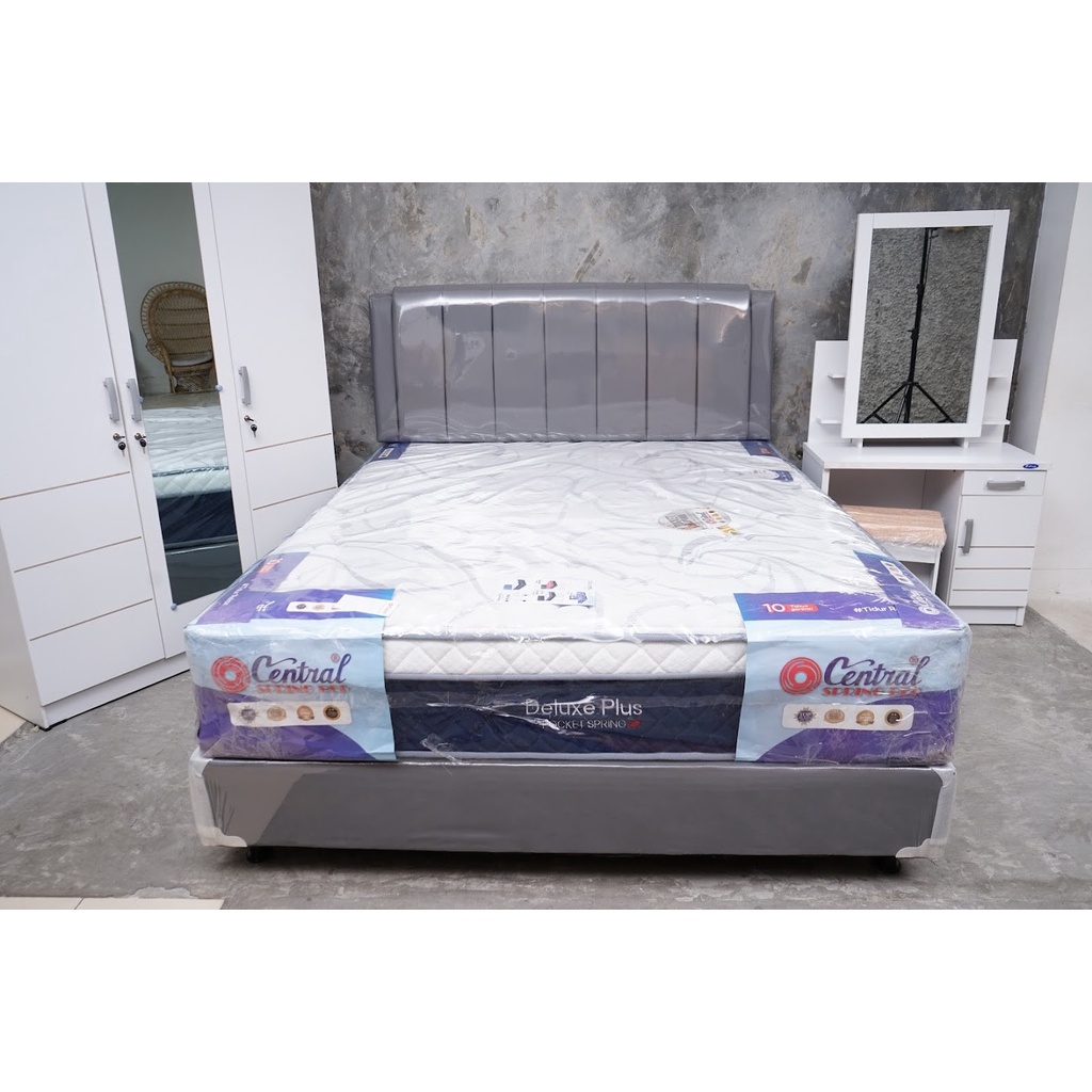 Kamar set Springbed Central Deluxe Pocket Plus dengan Lemari dan Meja Rias