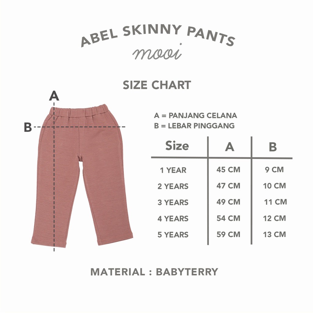 Mooi Celana Panjang Anak Perempuan Abel Skinny Pants / Celana Panjang Anak Perempuan 1-5 Tahun