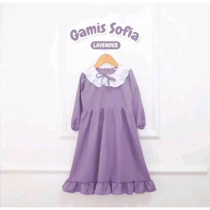 Gamis Muslim Anak Lucu Usia 1-12 Tahun Dress Muslim Anak Kekinian Warna Ping Bahan Premium