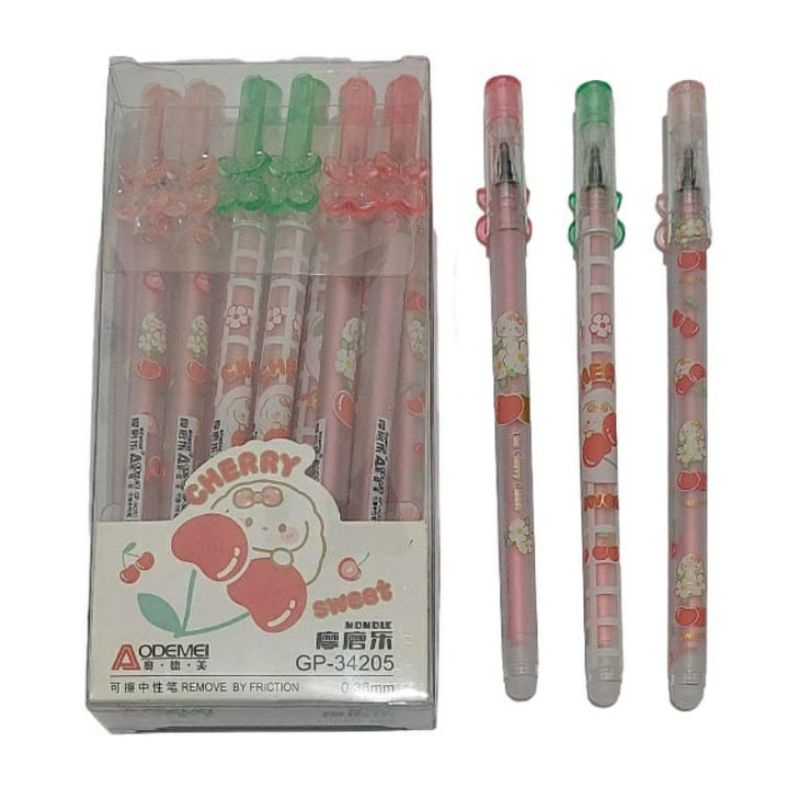 Pulpen Gel Hapus Motif Lucu Eraseable Pen Fancy Aodemei Isi 12 Pen