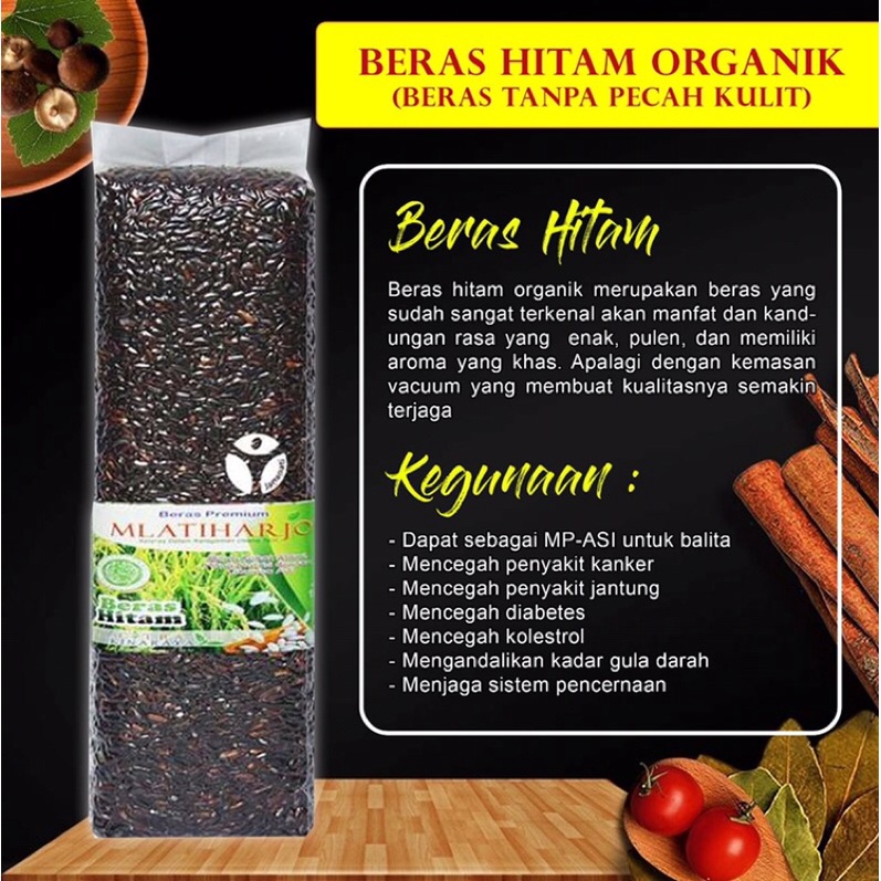 

Beras hitam Organik Mlatiharjo Kemasan Vacuum 1 kg Cocok untuk diet / diabetes / Mpasi