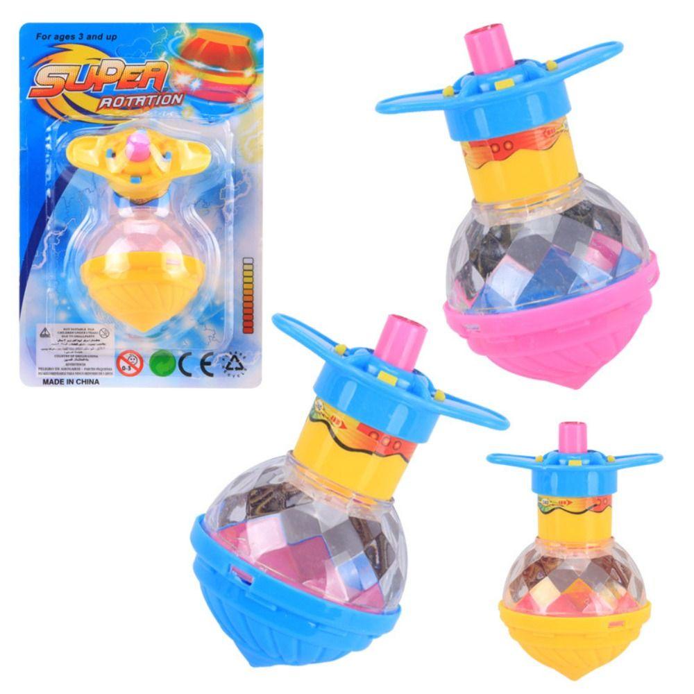 Lanfy Launcher Rotary Toy Kid Gift Fun Birthday Gift Spinning Top Kartun LED Lampu Kedip Berputar Mainan Atas