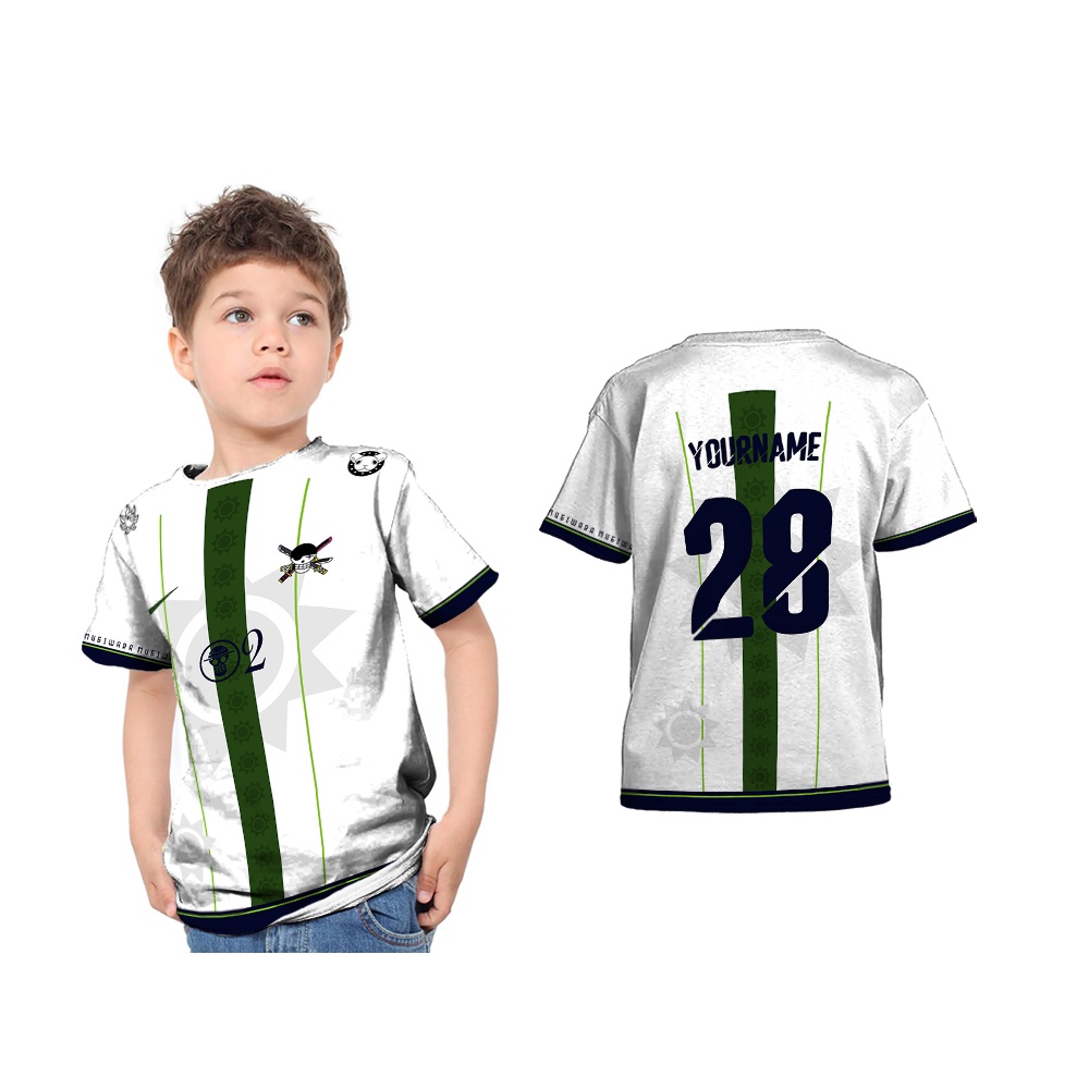 Kaos Anak Jersey One Piece X Nike New Fan Art Zoro Version Full Printing Custom