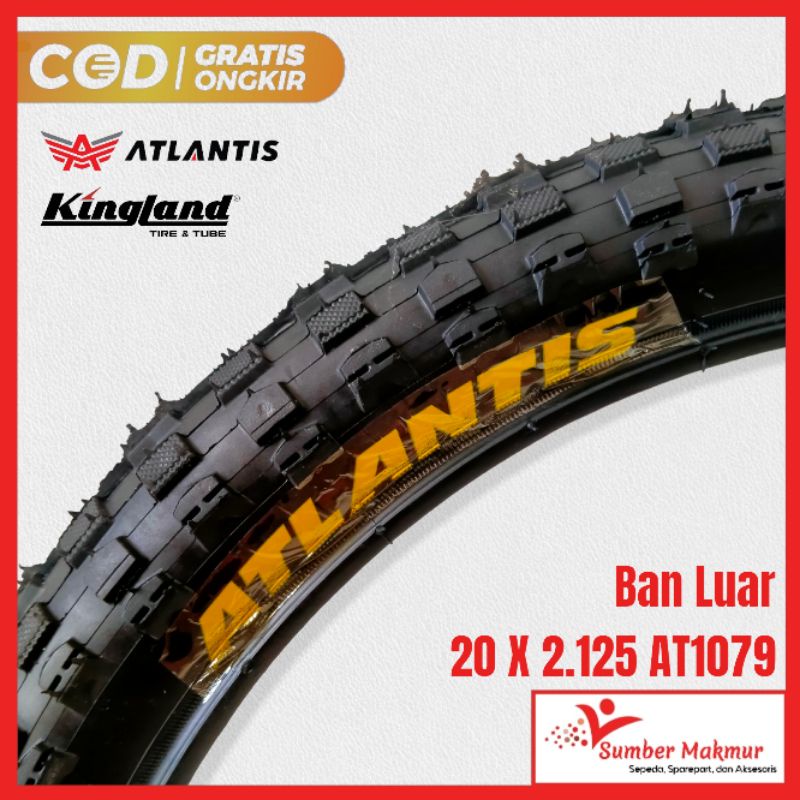 Ban Luar Sepeda Sepedah BMX Anak Ukuran 20 X 2.125 Merk Atlantis Kingland 20x2.125 20&quot; AT1079