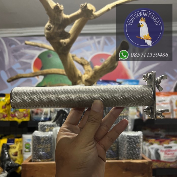 Kandang Burung Tangkringan Kikir Besi Stainless Burung Macaw Afgrey Kakatua