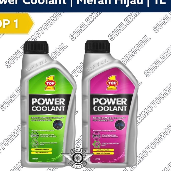 Depan AIR RADIATOR POWER COOLANT TOP 1 MERAH HIJAU 1L MOTOR MOBIL