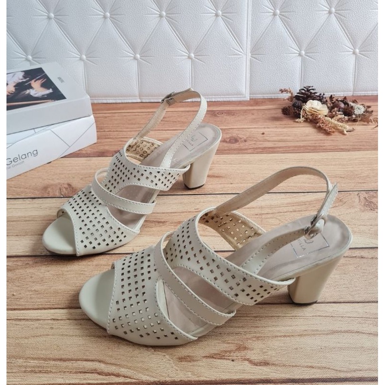 ABBUSHOES Hn 01  Sepatu Hak Tali Wanita - Sintetis 7cm