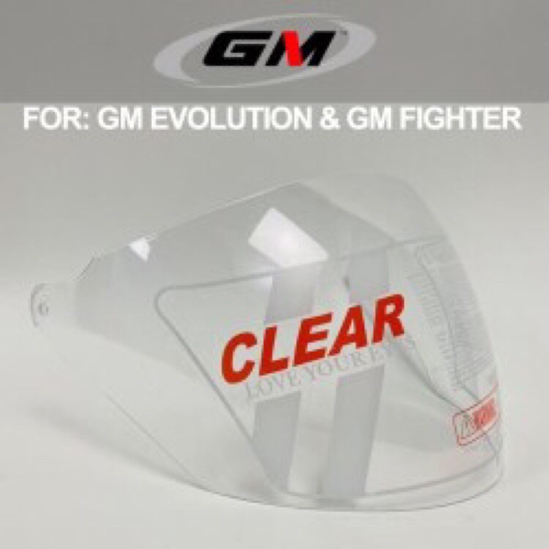 KACA HELM / VISOR HELM GM EVO GM EVOLUTION CLEAR / PUTIH DAN SMOKE Free Buble wrap