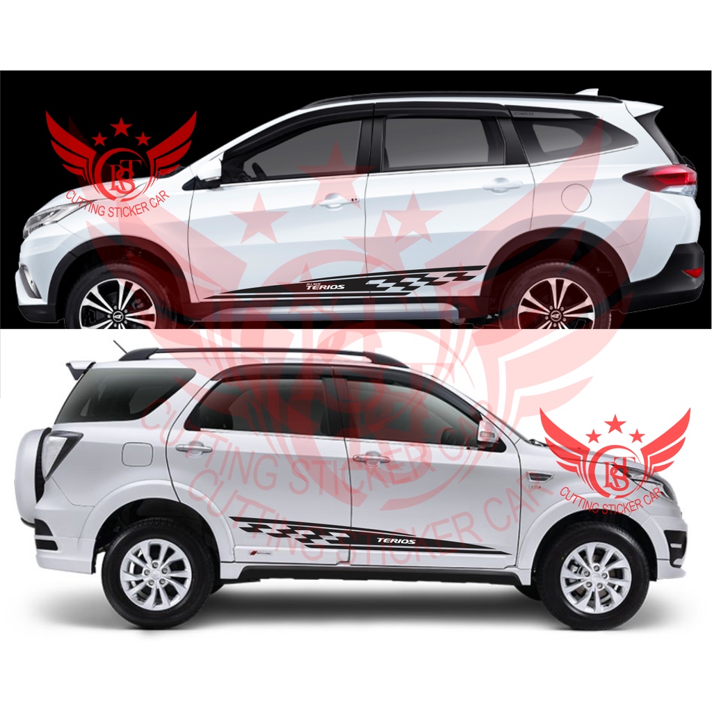 stiker sticker list mobil terios cutting sticker list body samping mobil daihatsu terios all new ter