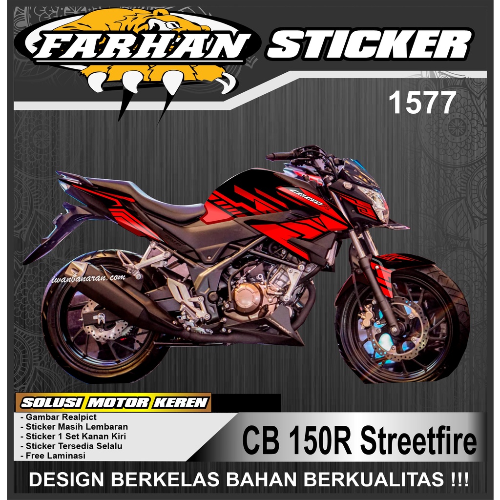 f1577 Sticker Striping Cb150R Streetfire List Racing - Stiker Striping Variasi Cb150R Streetfire Sem