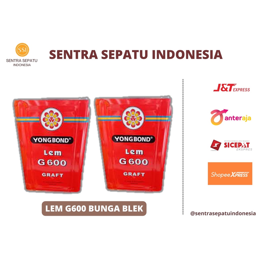 Lem G 600 Yong Bond PVC Dan PU | sepatu tas sendal serbaguna Paling Laku kemasan Kaleng Blek