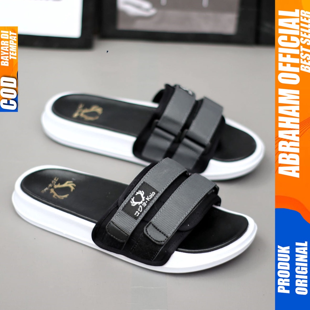 Sandal Slide Pria Slop Sendal Selop Ringan Distro Abraham