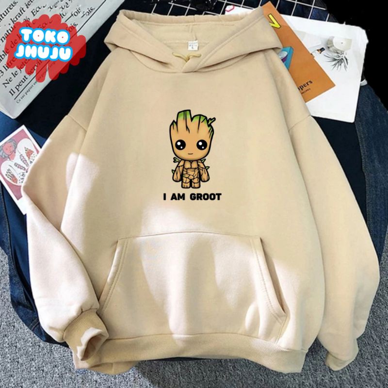 Hoodie Jumper Dewasa I Am Groot