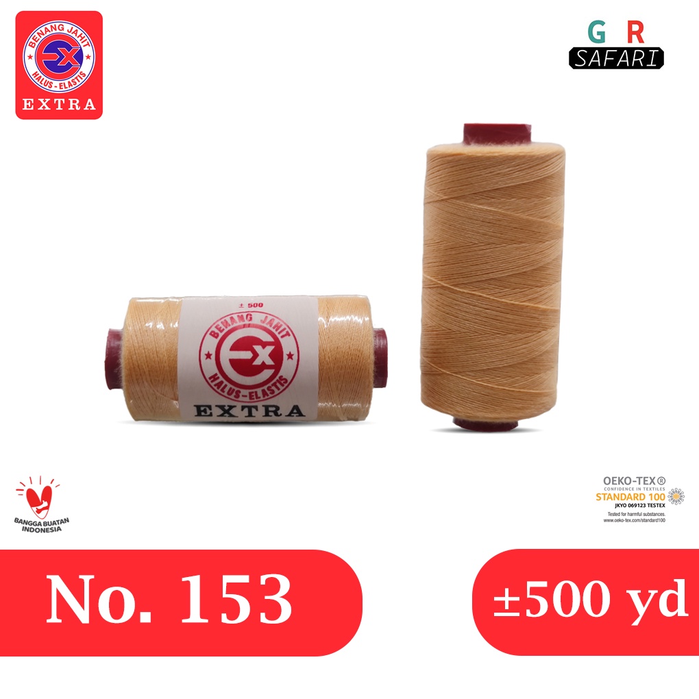 Benang Jahit Extra Warna Krem No. 153 - 500yard