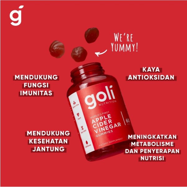 Goli Nutrition Gummies Superfruits Apple Cider Vinegar Gummy isi 60