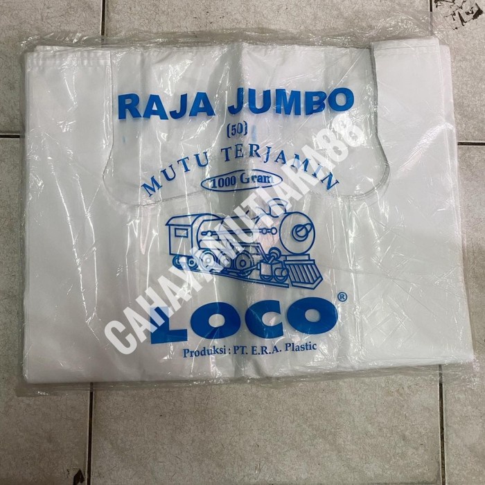 [Ready] Kantong Plastik/ Kantong Kresek/ Loco Putih Besar Jumbo Ukuran 50