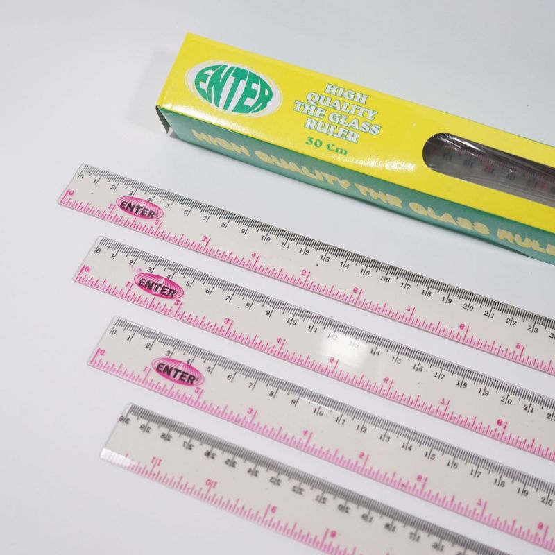 

Selusin (12 pcs) penggaris plastik mika 30 cm