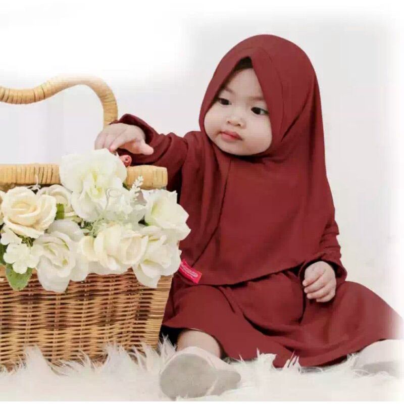 Gamis Bayi / gamis Anak Perempuan/Gamis+Krudung