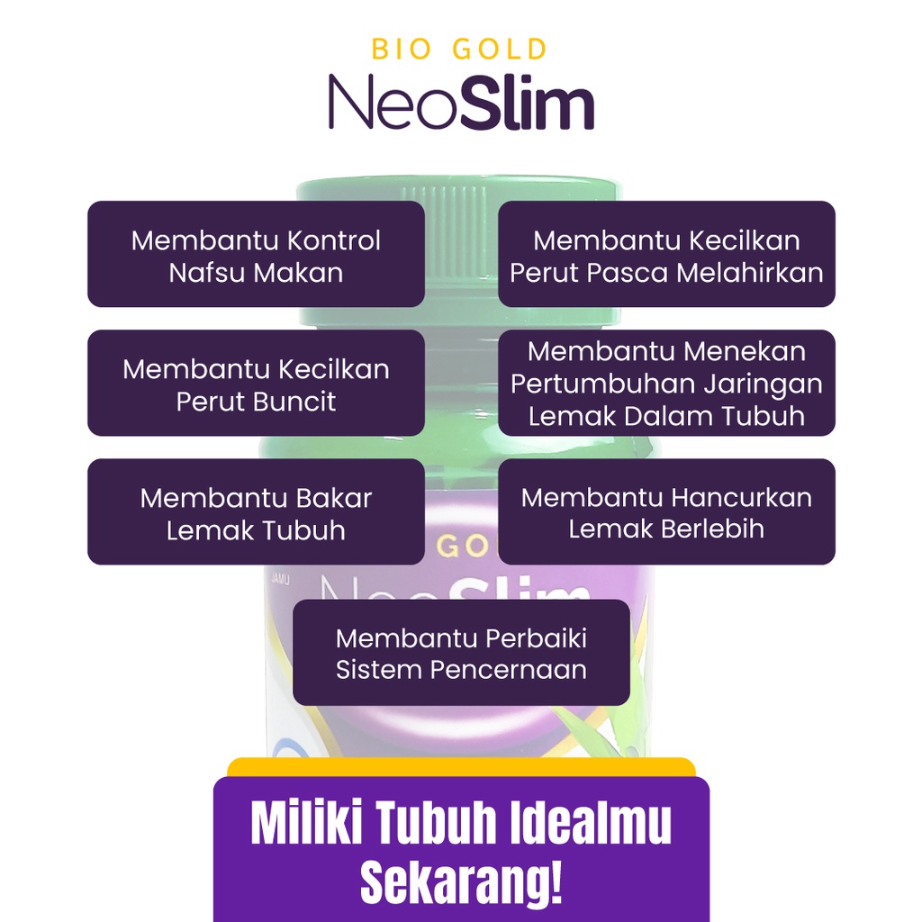 Kapsul Langsing Neoslim Pelangsing Herbal Alami Aman BPOM