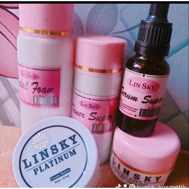 Sepaket Linsky Pink Jerawat original holo+exp+segel