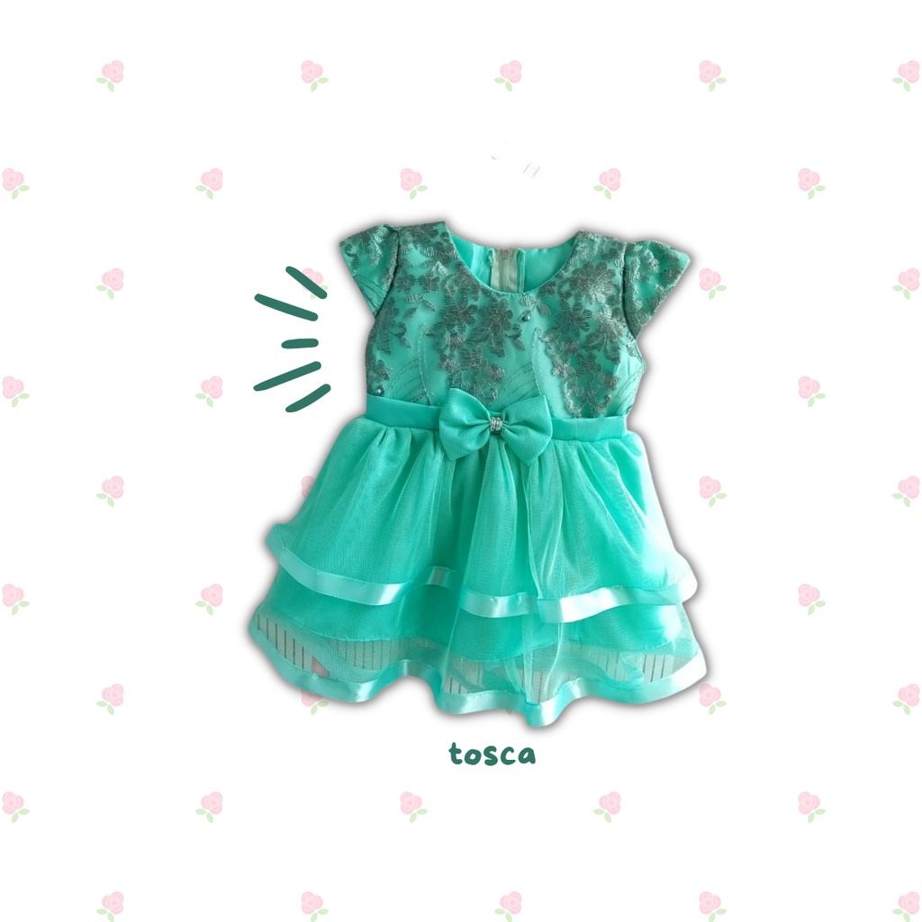 dress pesta bayi 6 12 bulan sally dress anak pesta kondangan baby tile dress ulang tahun anak