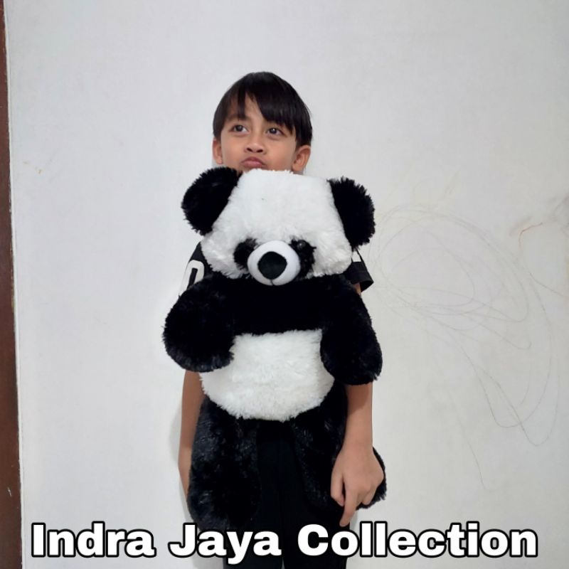 Tas Boneka Panda Ransel Lucu Bahan Bulu Halus Tas Panda Imut Gemoy
