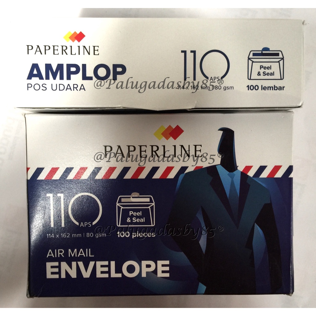 

Amplop PAPERLINE 110 Airmail Perekat (1 Pak isi 100 Lembar) 11.4 x 16.2 cm / Amplop Paperline 110 APS / Paperline Amplop 110 Air mail / Amplop Airmail Paperline 110 / Amplop Paperline Airmail