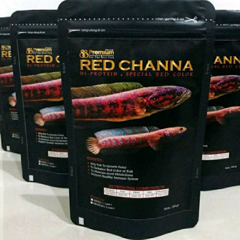 Pelet Premium Red Channa 100g