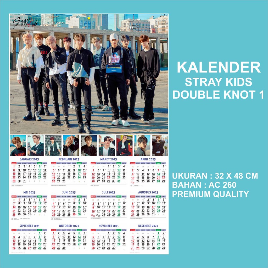 (READY STOCK) KALENDER 2023 - STRAY KIDS - KALENDER KPOP MURAH