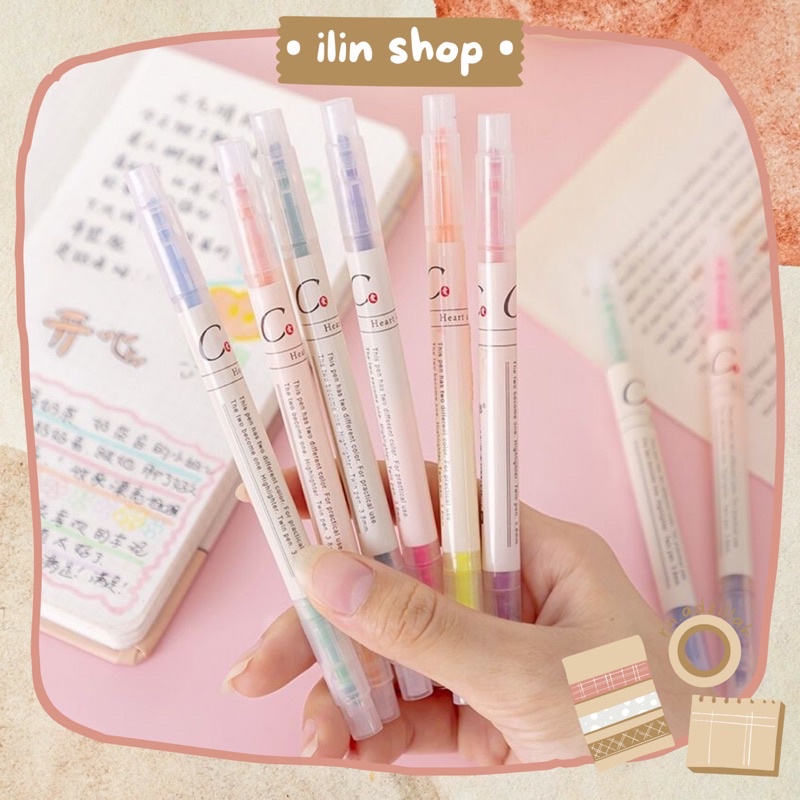 

Stabilo / Highlighter Dual Side / Warna Dua Sisi