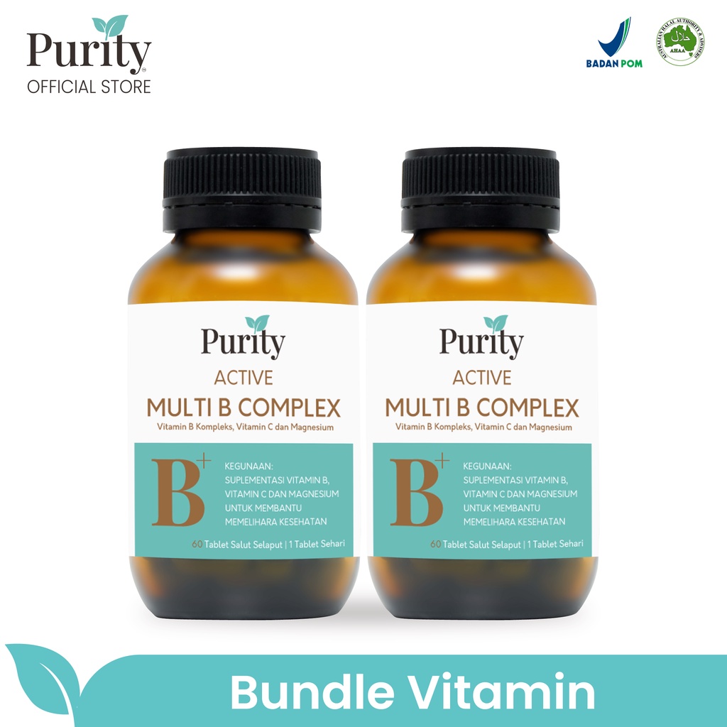 Jual Purity Vitamin Active Multi B Complex 60 Tablet (2 PCS) | Shopee ...