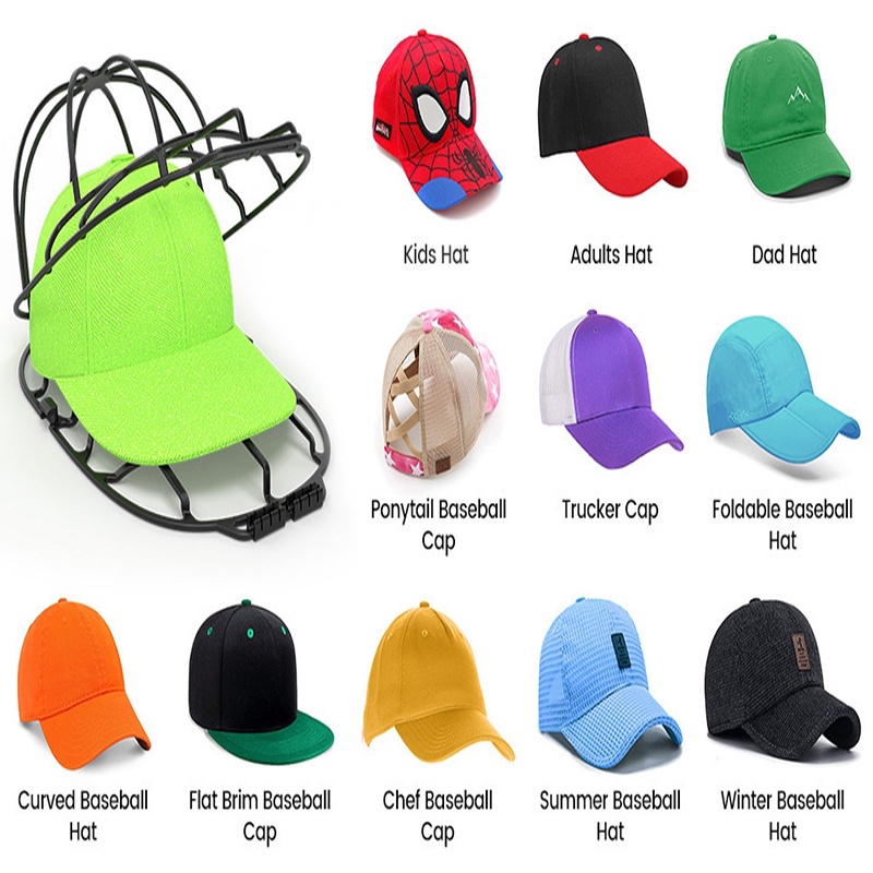 Topi Anak Dewasa Rak Pengering Topi Pembersih Menyimpan Kandang Topi Anti Deformasi Keranjang Cuci Topi Baseball Washing Frame