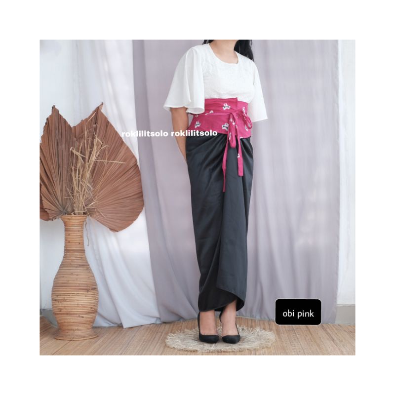 Obi belt motif batik jumputan  / ikat pinggang wanita / belt jumputan bahan katun
