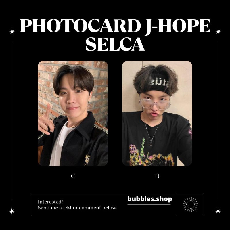 PHOTOCARD UNOFFICIAL J-HOPE BTS SELCA