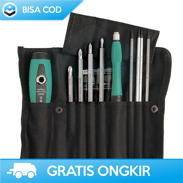 OBENG PERKAKAS LENGKAP 10IN1 SERBAGUNA PAKET OBENG MAGNET SUPER KUAT