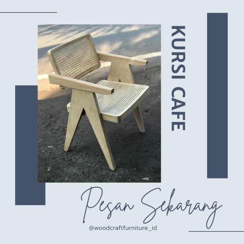 kursi makan jati minimalis/ kursi makan jati rotan/ kursi makan jati A