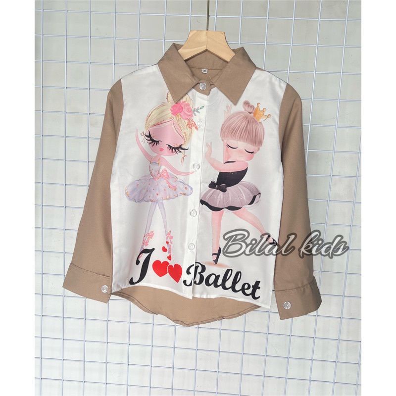 STELAN BAJU ANAK VIRAL / KEMEJA PRINTING ANAK PEREMPUAN LENGAN PANJANG 1-6 TAHUN