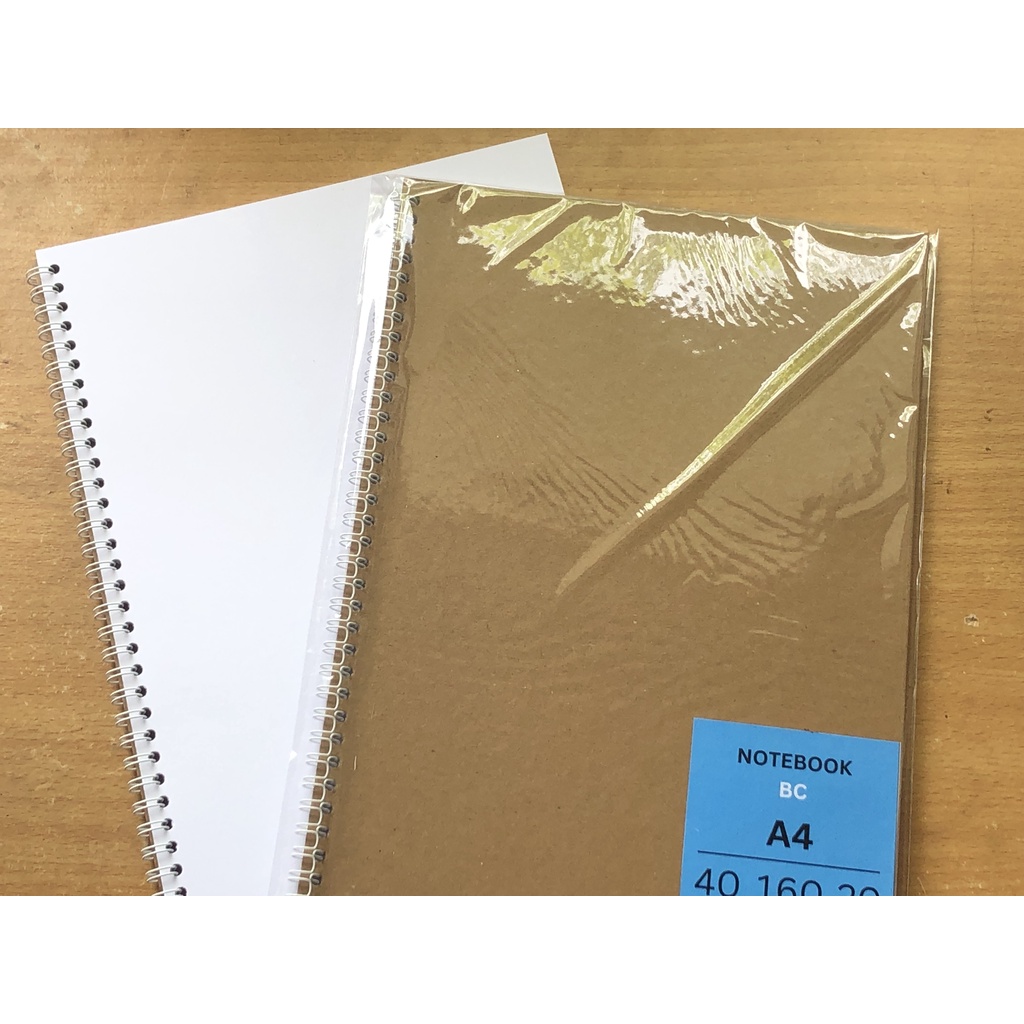 Notebook A4 BC (Brief Card 160gsm) Kertas Halus Cover Kraft 350gsm