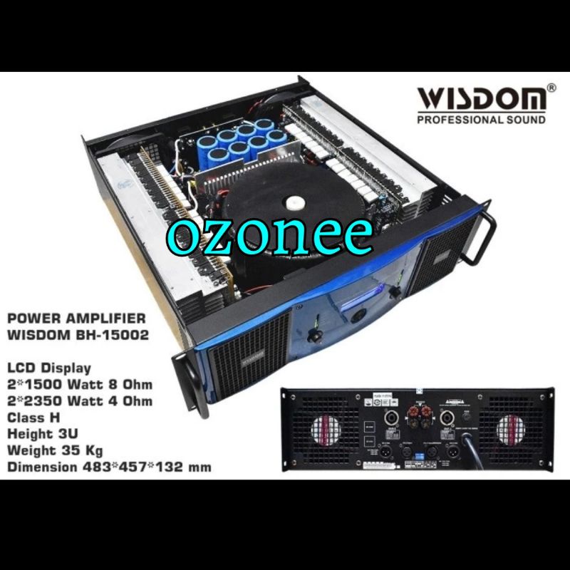 POWER AMPLIFIER WISDOM BH 15002 BH15002 ORIGINAL