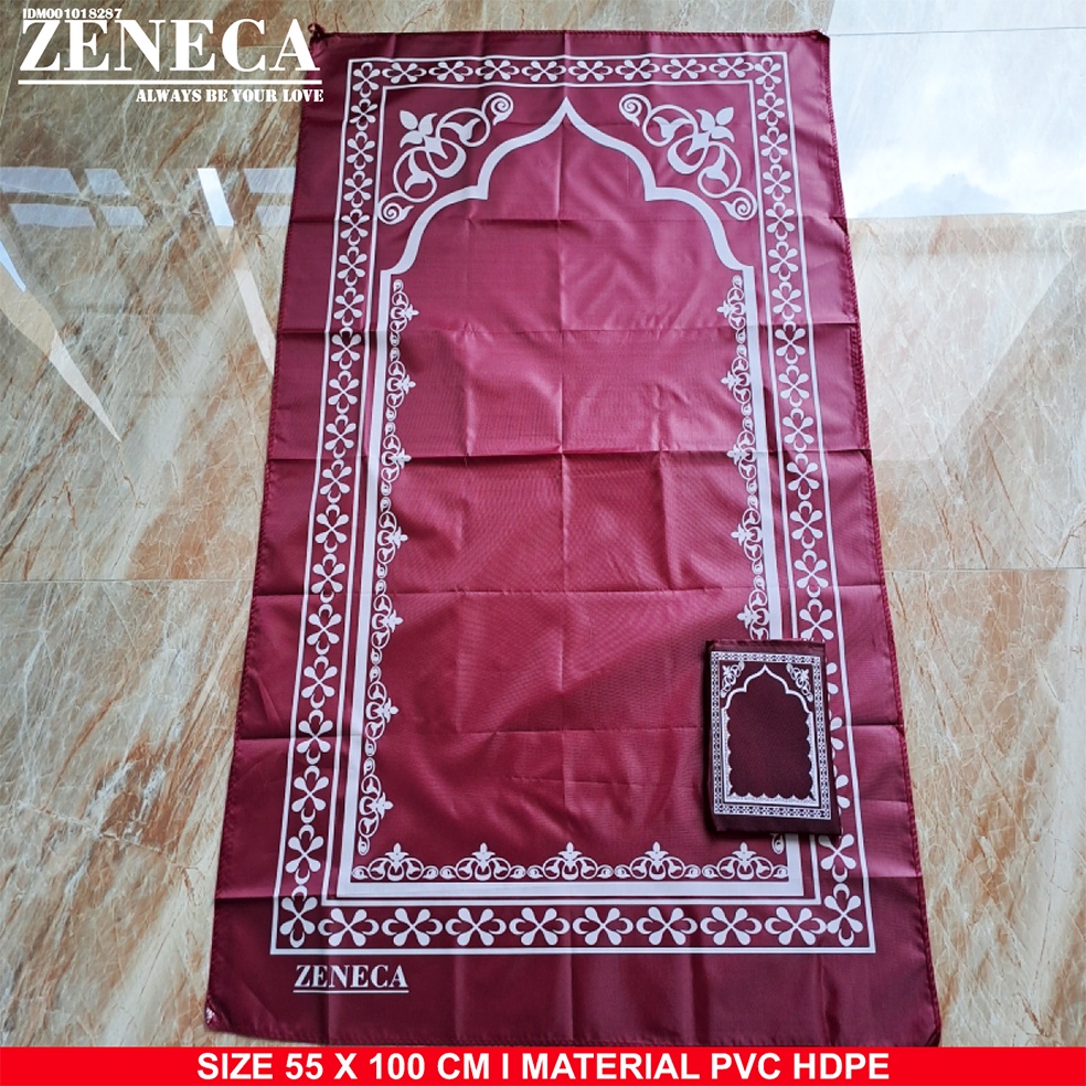 Sajadah Traveling Prayer Rug Anti Air Bahan PVC HD Ukuran 55 x 110 CM