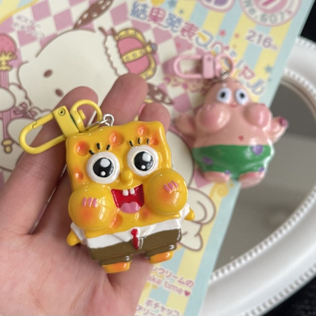 SearSpons Bayi Bintang Gantungan Kunci Lucu Kartun Resin Liontin Gadis Sekolahnya Aksesoris Hadiah00