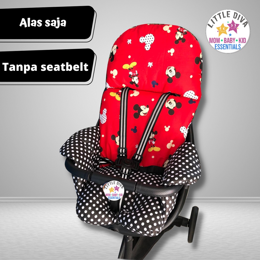 Alas Stroller Baobao V18 Pad Egg 55 MK HOREY CVC - Alas Stroller TANPA TALI SEATBELT Telur Akachan Kereta dorong bayi fit to baobaohao v5 v8 v18 baobao bao trike