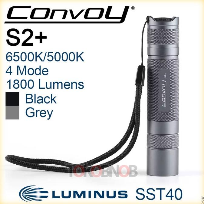 Convoy S2+ Luminus SST40 - 4 Mode Flashlight - Senter LED