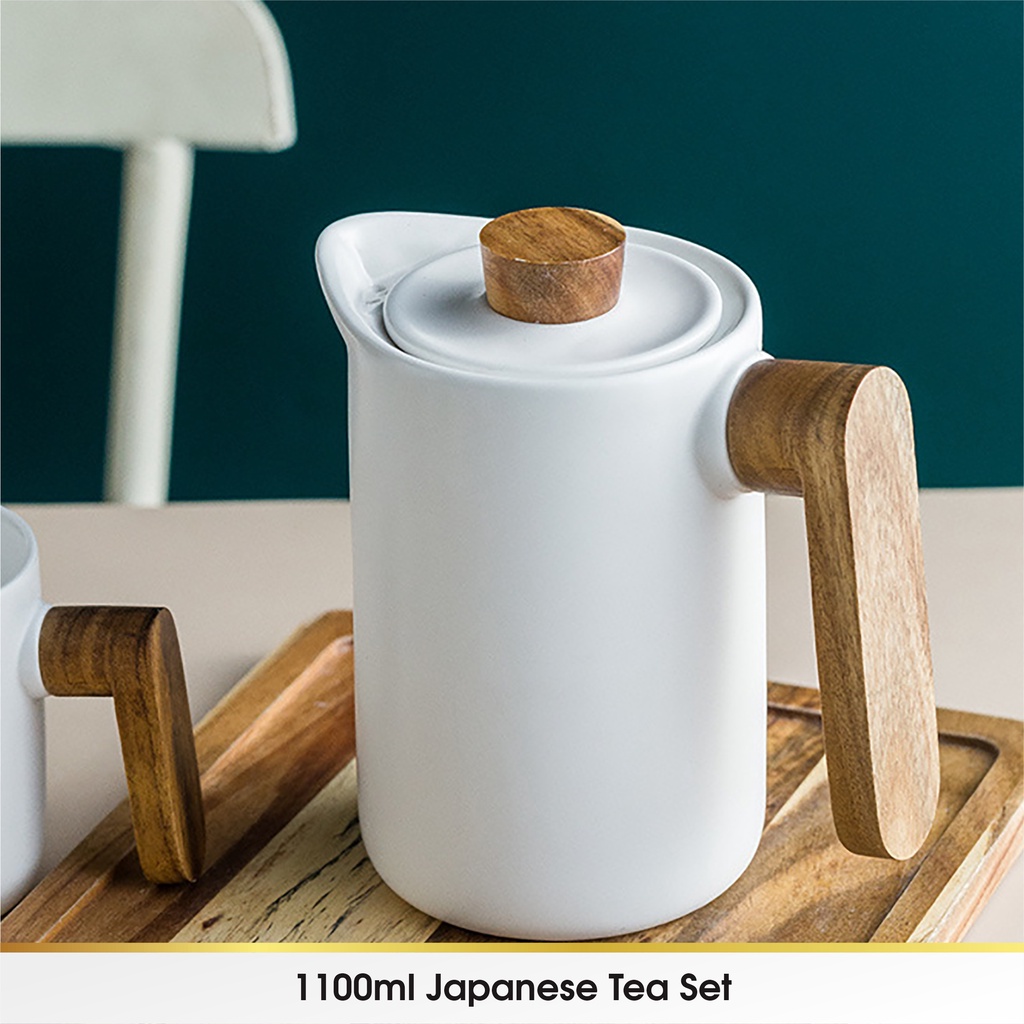 Japanese Chinese Cangkir Teko Keramik Piring Lepek Tatakan Kecil Mini Set 5 in 1 Teh Tea Cup Kopi Minum Dapur Hampers Hadiah Gift Box Kado Ulang Tahun